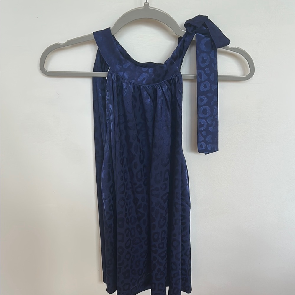 FLAWLESS Blue Sleeveless Halter Blouse